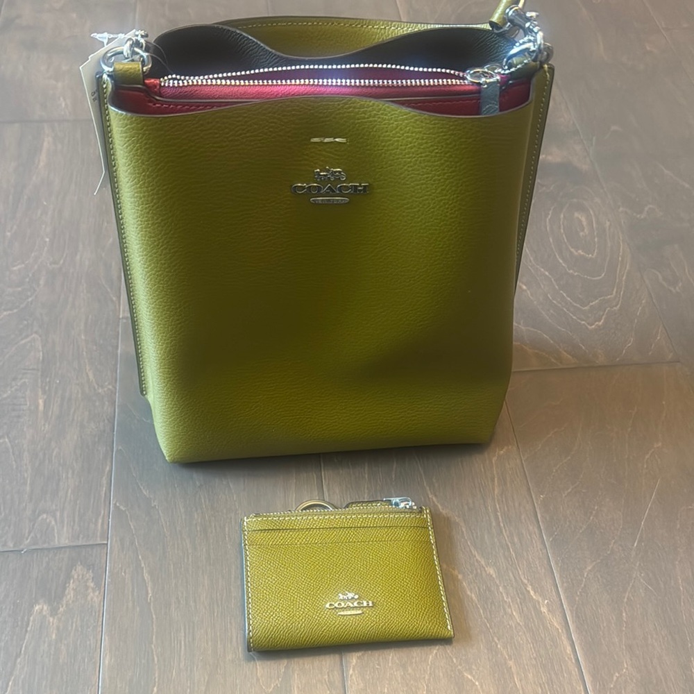 Coach Green Leather Satchel Modern Design